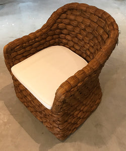 Rattan Chair with Seat Cushion