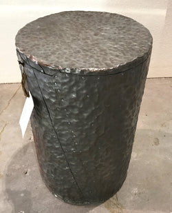 Silver Metal Round End Table