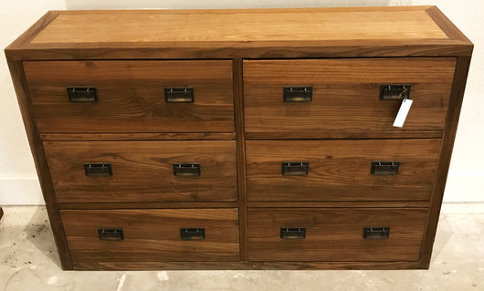 Teak Chest with 6 Drawers