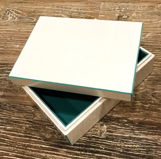Lacquer Storage Box - Turquoise - Large